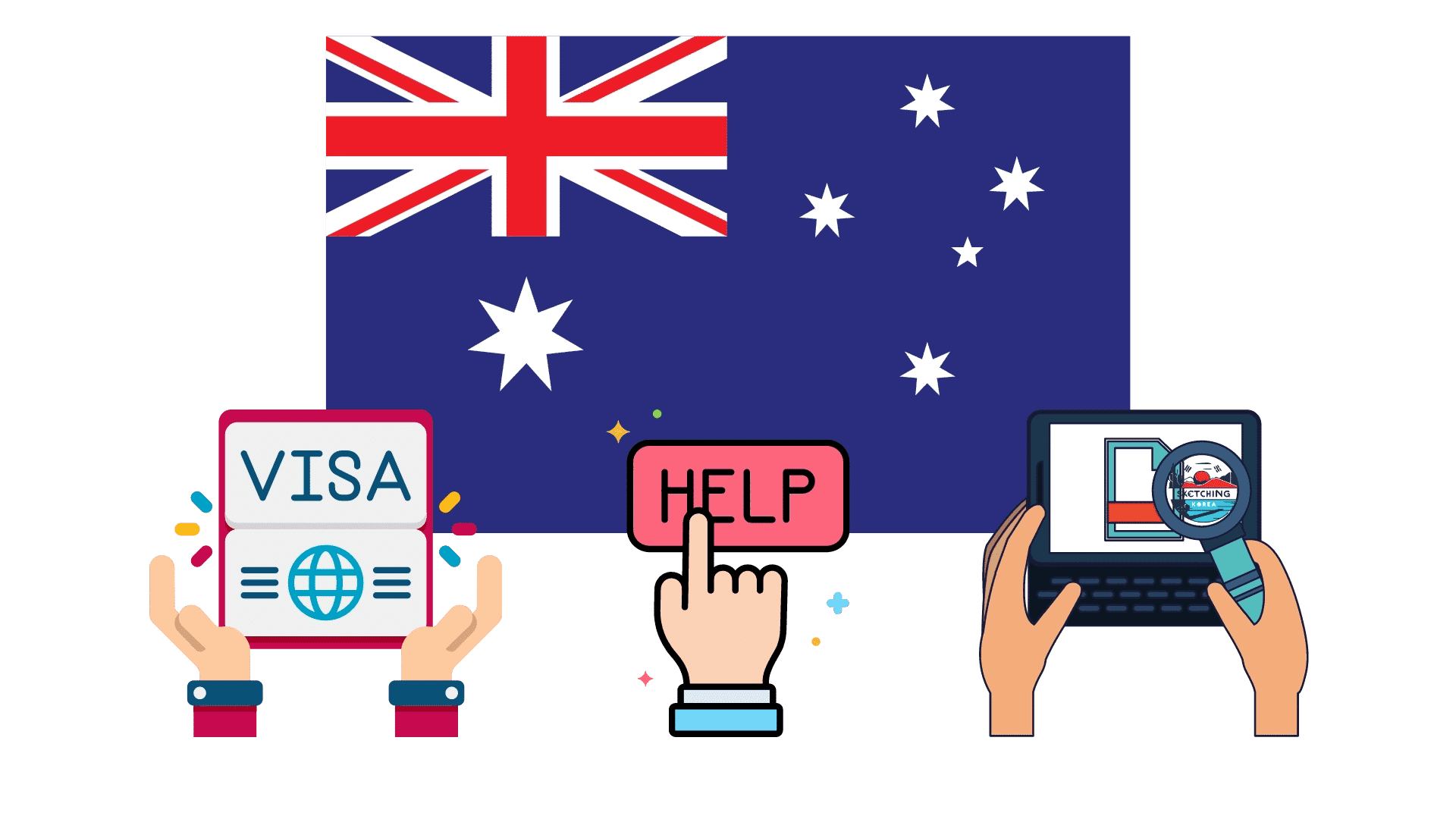 The contact information, address, office hours, and holidays for the Australian Embassy in South Korea.