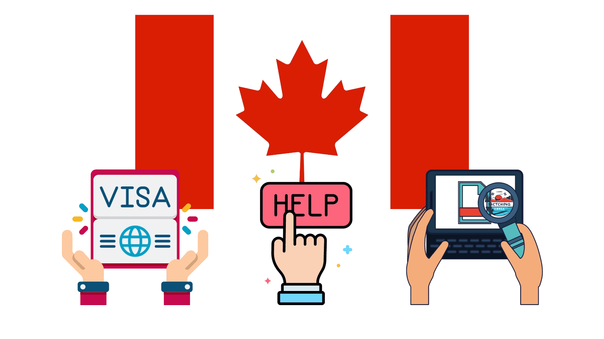 The contact information, address, office hours, and holidays for the Canadian Embassy in Korea.