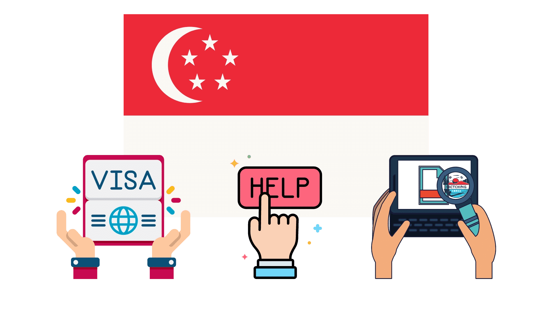 The contact information, address, office hours, and holiday schedule for the Embassy of the Republic of Singapore in Seoul, South Korea.